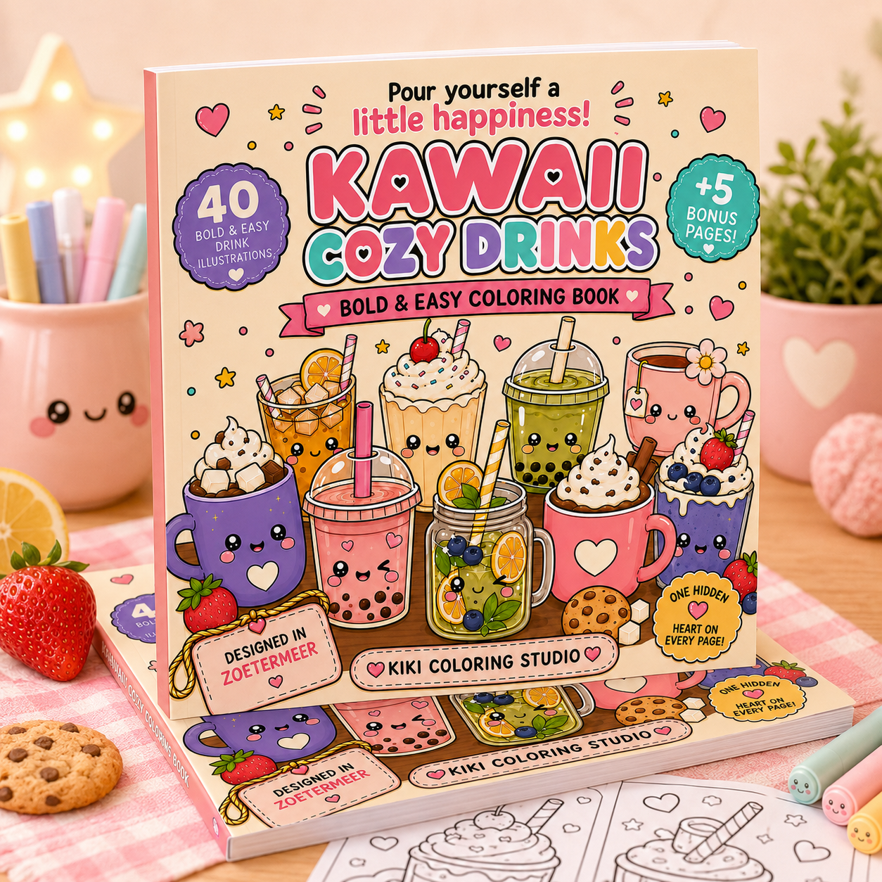 Kawaii Cozy Drinks - Voorkant